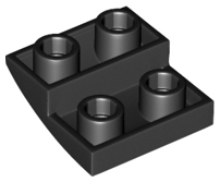 Slope, Curved 2 x 2 x 2/3 Inverted, 32803 Black U