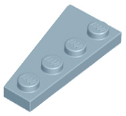 Wedge, Plate 4 x 2 Right, 41769 Sand Blue U