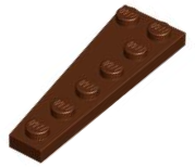 Wedge, Plate 6 x 2 Right, 78444 Reddish Brown N