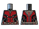 Torso Ant-Man Dark Red Body Suit with Silver Trim Pattern, 973pb3224  