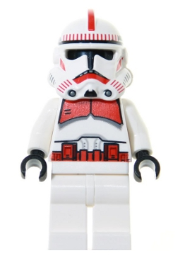 Минифигурка Lego Star Wars Clone Shock Trooper, Coruscant Guard (Phase 2) - White Hips, Black Head sw0189