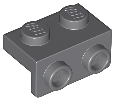 Деталь Lego Скоба Bracket 1 x 2 - 1 x 2 99781 Dark Bluish Grey U