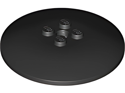 Деталь LEGO Dish 6 x 6 Inverted (Radar) Solid Studs 44375b (21599, 35327, 45729b, 73589) Black N