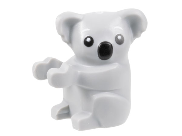 Деталь Lego Koala with Black Eyes and Nose Pattern 2589pb01