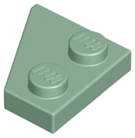Wedge, Plate 2 x 2 Right, 24307 Sand Green N
