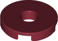 Tile, Round 2 x 2 with Hole, 15535 Dark Red U