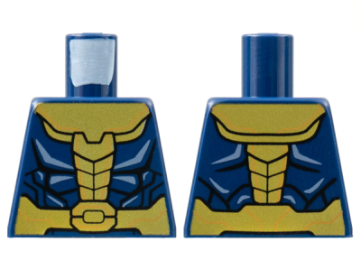Torso Armor with Gold Trim Pattern, 973pb3838 Dark Blue U