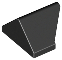 Slope 45 2 x 1 Double / Inverted with Bottom Stud Holder, 3049c Black U