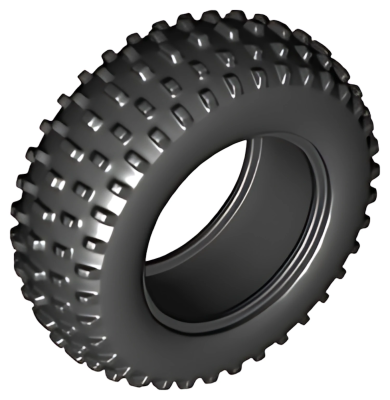 Деталь LEGO Tire 75.1 x 28 Spiky Tread 69909