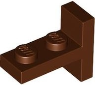 Bracket 1 x 2 - 2 x 1 Centered, 4585 Reddish Brown U