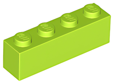 Кирпич LEGO Brick 1 x 4 3010 (6146) Lime U