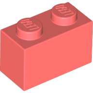 Brick 1 x 2, 3004 Coral U