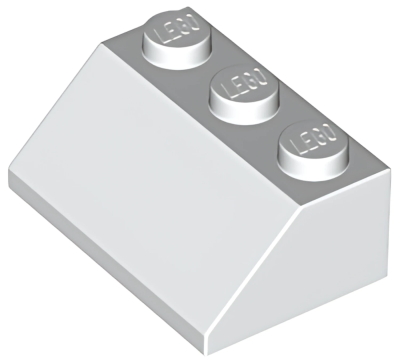Деталь LEGO Lego Slope 45 2 x 3 3038 White U