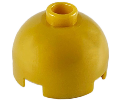 Brick, Round 2 x 2 Dome Top, 553 Pearl Gold U