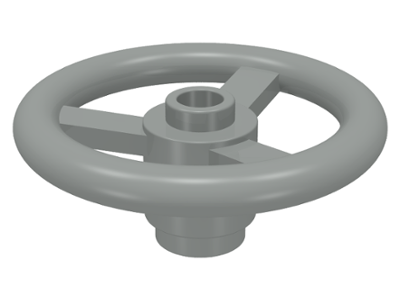 Technic, Steering Wheel Small, 3 Studs Diameter, 2819 Light Gray U
