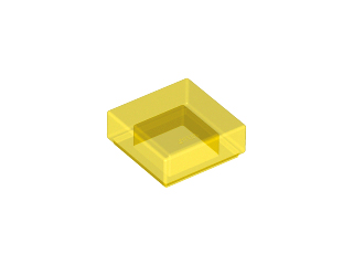 Tile 1 x 1, 3070 Trans-Yellow U