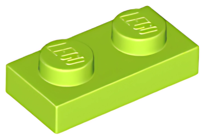 Деталь LEGO Plate 1 x 2 3023 Lime N
