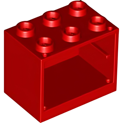 Деталь LEGO Контейнер Lego Container, Cupboard 2 x 3 x 2 (Undetermined Type) 4532 (92410) Red U