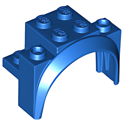 Деталь LEGO Vehicle, Mudguard 4 x 2 1/2 x 2 1/3 with Arch Round 18974 Blue U 