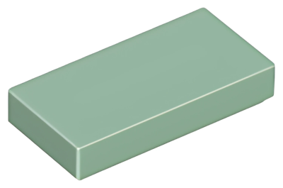 Деталь LEGO Tile 1 x 2 with Groove 3069b Sand Green U