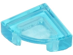 Tile, Round 1 x 1 Quarter, 25269 Trans-Light Blue N