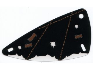 Plastic Triangle 6 x 12 Wing with Patched Cloth Pattern, x66px1 Trans-Clear U