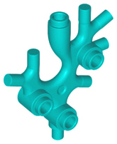 Plant Thallus / Seaweed / Coral, 49577 Dark Turquoise U