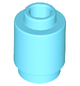 Brick, Round 1 x 1, 3062 Medium Azure N