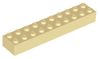 Brick 2 x 10, 3006 Tan U