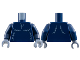 Torso Sand Blue Fur Lines Pattern / Dark Blue Arms / Sand Blue Hands, 973pb5925c01  