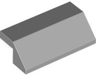 Slope 45 2 x 4 with Cutout without Studs, 5540 Light Bluish Gray N