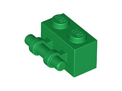 Деталь LEGO Brick, Modified 1 x 2 with Bar Handle on Side 30236 Green U