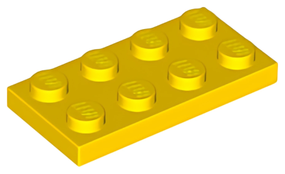 Деталь LEGO Plate 2 x 4 3020  Yellow U
