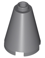 Cone 2 x 2 x 2 - Open Stud, 3942c Dark Bluish Gray U