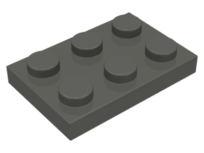 Plate 2 x 3, 3021 Dark Gray U