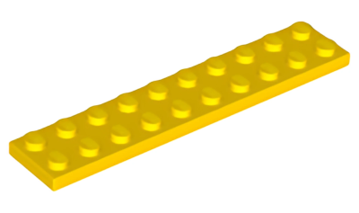 Деталь LEGO Plate 2 x 10 3832 Yellow U