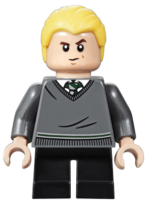 Минифигурка Lego Harry Potter Draco Malfoy - Slytherin Sweater, Black Short Legs hp148