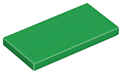 Деталь LEGO Tile 2 x 4 87079 (38879, 71150) Green U