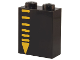 Brick 1 x 2 x 2 with Inside Stud Holder with Bright Light Orange Lines and Triangle Pattern, 3245cpb199