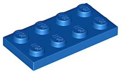 Деталь LEGO Plate 2 x 4 3020 Blue U