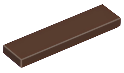 Деталь LEGO Tile 1 x 4 2431 (35371, 75703, 91143, 100687) Dark Brown 120 U