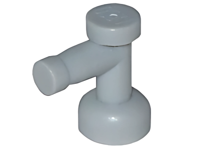 Деталь LEGO Кран Lego Tap 1 x 1 without Hole in Nozzle End 4599b Light Bluish Gray U