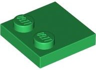 Tile, Modified 2 x 2 with Studs on Edge, 33909 Green N