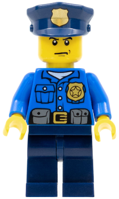 Минифигурка Lego Police - City Officer Police - City Officer, Gold Badge, Police Hat, Scowl  cty0476 U