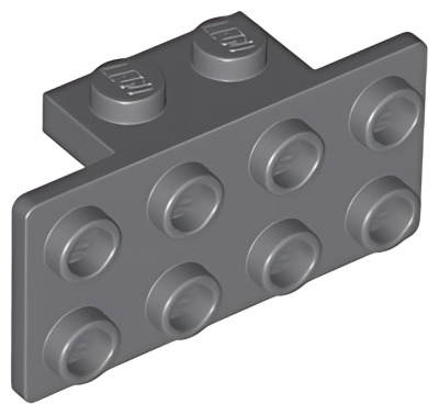 Деталь Lego Скоба Bracket 1 x 2 - 2 x 4 93274 (21731) Dark Bluish Gray U