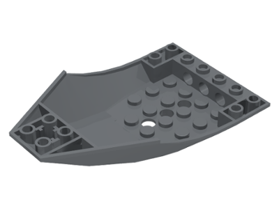 Cockpit 10 x 6 x 2 Curved, 47406 Dark Bluish Gray U