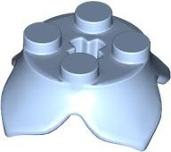 Plant Leaves 2 x 2 with 4 Petals and Axle Hole, 15469 Bright Light Blue N