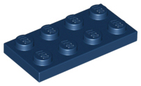 Plate 2 x 4, 3020 Dark Blue N