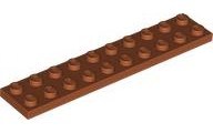 Plate 2 x 10, 3832 Dark Orange N
