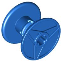 String Reel 3 x 2 x 3 Drum with Axle Hole, 32012 Blue N